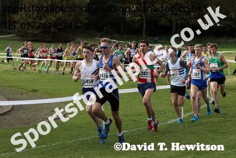 Junior men, 2016 National Cross Country Relays, Berry Hill Park, Mansfield. Photo: David T. Hewitson/Sports for All Pics